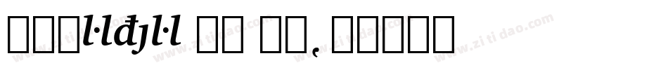 Charter Bd BT字体转换